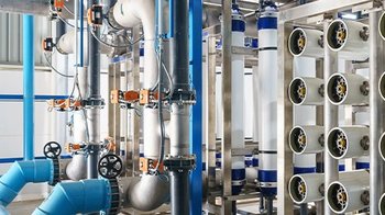 Rohre einer Trinkwasseraufbereitungs Anlage